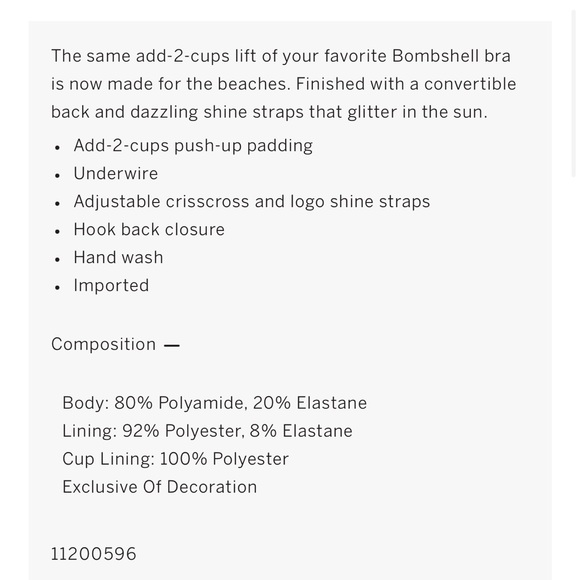 NWT VICTORIA'S SECRET SWIM
Shine Strap Bombshell Add-2-Cups Push-Up Bikini Set - Picture 4 of 7